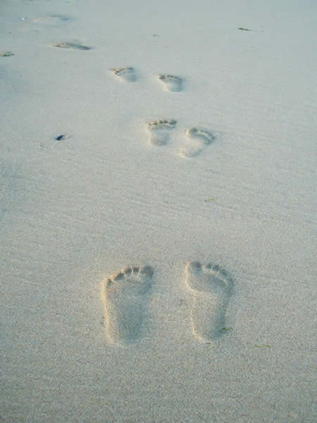 Footprints in the sand ... you won't want to leave